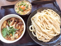 肉汁うどん＋こだわりのたまごかけごはん