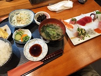 美味しい刺身定食