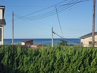 海が見えた